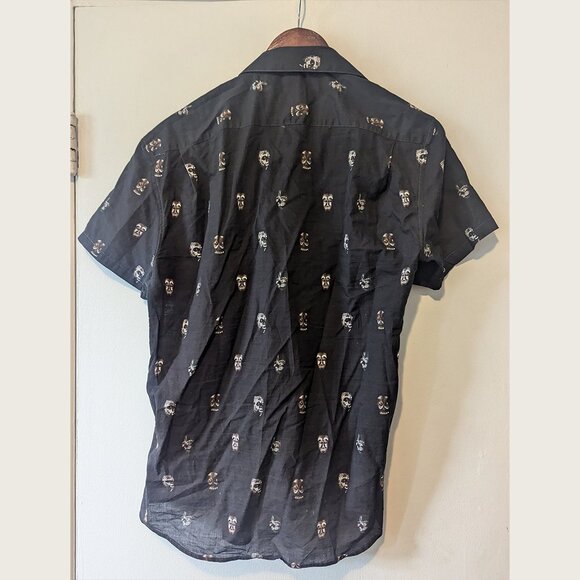 SAINT PAUL - Mask print short sleeve shirt - Sz L (fits M-S) - Picture 4 of 8